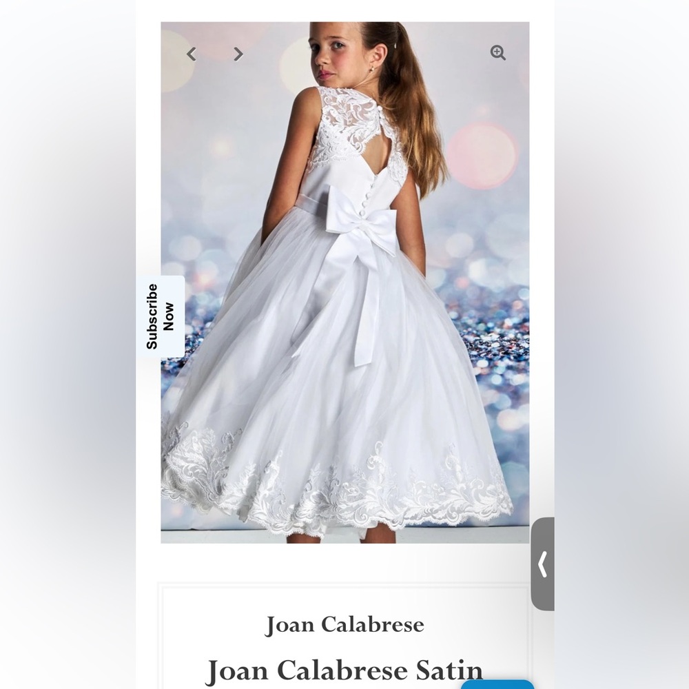 Flower girl dress, Joan Calabrese, pageant dress, gown, wedding, dance
